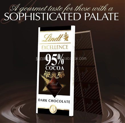 亚马逊海外购：Lindt瑞士莲 85%特醇排装黑巧克力 100g*12个装 ，凑单直邮免运费，到手仅￥18.58/排