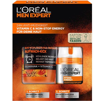 亚马逊海外购：L’Oréal Paris 巴黎欧莱雅 Men Expert男士正装礼盒（洁面100ml+面霜50ml）到手约￥54.4