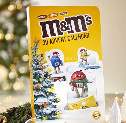 亚马逊海外购：M&M’s mm豆 圣诞倒数日历346g，直邮含税到手新低￥83.32