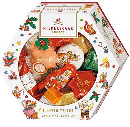 亚马逊海外购：德国老字号 Niederegger 马骑兵 多彩圣诞巧克力礼盒 232g，直邮含税到手￥116.62
