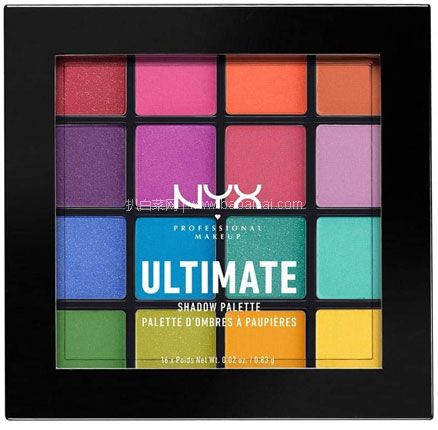 亚马逊海外购：NYX 16色眼影盘 #Brights 花仙子盘，直邮含税新低到手￥79.42