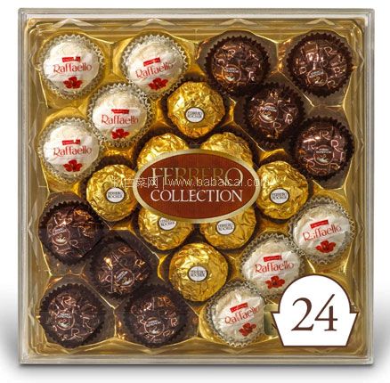 亚马逊海外购：Ferrero 费列罗 Collection Fine巧克力 24枚礼盒装 259g 到手价￥134.14