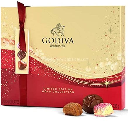 亚马逊海外购：GODIVA 歌帝梵 2021年圣诞限定巧克力礼盒 20颗/230g，含税直邮到手¥205.6