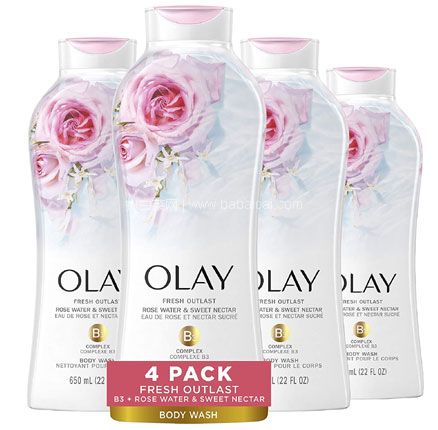 亚马逊海外购：Olay 玉兰油 玫瑰保湿沐浴露 650ml*4瓶装 凑单到手约￥164.55
