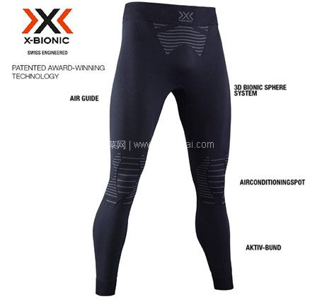 亚马逊海外购：X-Bionic Invent 4.0 优能系列 男士压缩紧身长裤，直邮含税到手新低￥291.71