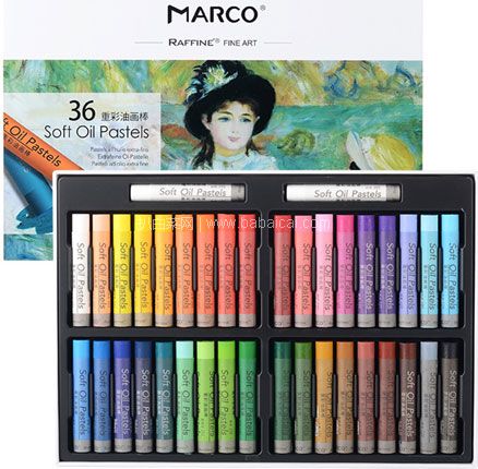 天猫商城：Marco 马可 拉菲尼系列 D7600 重彩油画棒礼盒 24色 赠2支白色 券后￥29元包邮