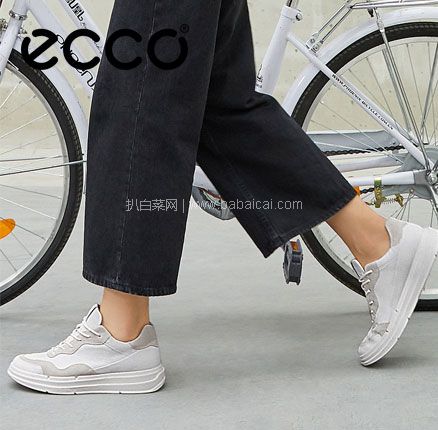 亚马逊海外购：ECCO 爱步 Soft X柔酷系列 女士真皮拼接运动鞋，免费直邮含税到手￥427.63