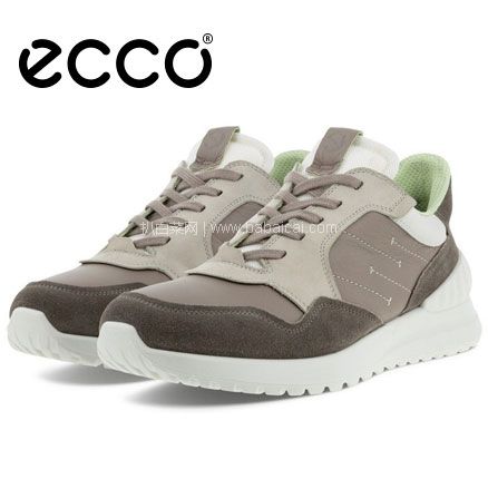 亚马逊海外购：ECCO 爱步 2022新款 Asitr Lite雅跃轻巧系列 男士真皮系带休闲鞋，直邮含税到手￥543.5