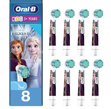 亚马逊海外购：Oral-B 欧乐B Stages Power 儿童电动牙刷替换刷头*8支 冰雪奇缘款 到手约￥125.5