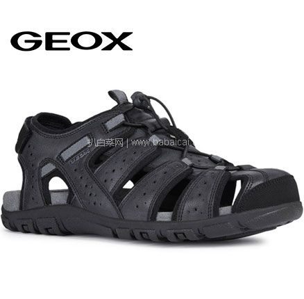 亚马逊海外购：GEOX 健乐士 UOMO SANDAL STRAD 男士镂空透气罗马凉鞋，直邮含税到手￥350.94