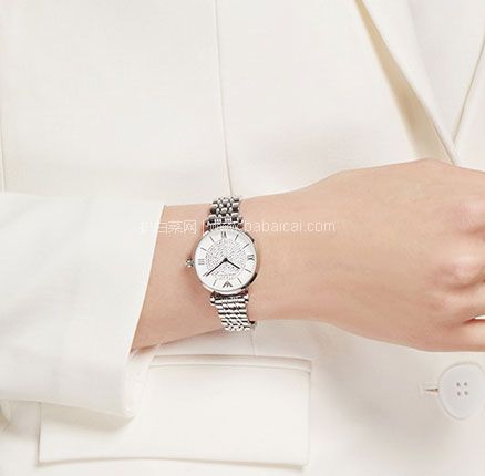 Unineed中文官网：ARMANI 阿玛尼 女士 镶钻满天星系列珍珠贝母石英手表，免费直邮到手￥1005.07元