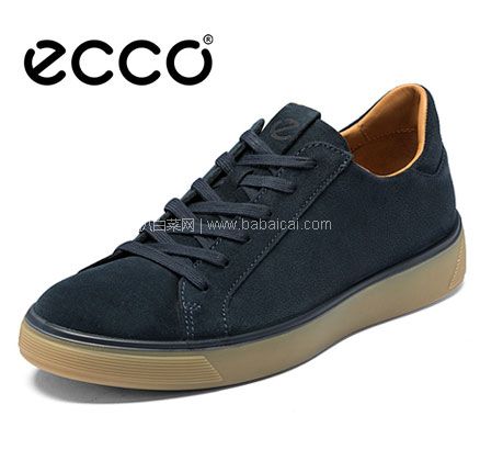 亚马逊海外购：ECCO 爱步 Street Tray 男士 复古真皮系带板鞋，直邮含税到手￥534.4