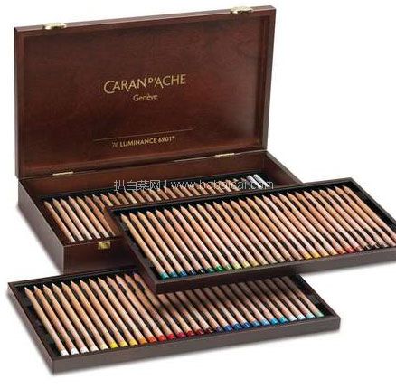 亚马逊海外购：瑞士Caran d'Ache 凯兰帝 Luminance 6901系列 非水溶性彩色铅笔 80支 木盒，直邮含税到手￥1411.16