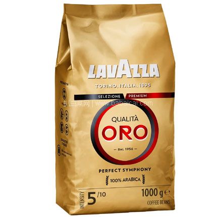 亚马逊海外购：意大利 Lavazza 乐维萨 ORO欧罗金标咖啡豆 1kg  凑单直邮含税到手￥103.9