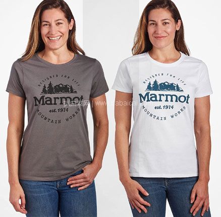 亚马逊海外购：白菜！Marmot 土拨鼠  Culebra Peak Short-Sleeve T-Shirt  女士有机棉短袖T恤，含税直邮到手￥76.36
