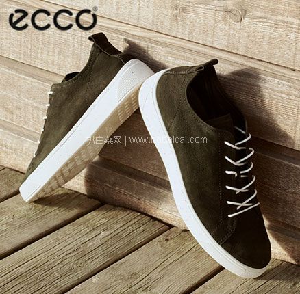 亚马逊海外购：销量第一，ECCO 爱步 Street Tray街头趣闯 男士真皮小白鞋 ，直邮含税到手￥562.91