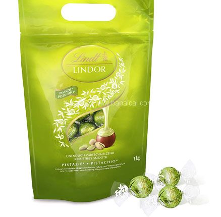 亚马逊海外购：Lindt 瑞士莲 Lindor系列 开心果 夹心牛奶巧克力球80颗（共1000g），直邮含税到手￥184.88