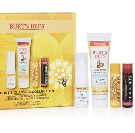 亚马逊海外购：Burt’s Bees 小蜜蜂 经典系列保湿 4件套，直邮含税到手约￥76.38