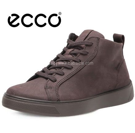 亚马逊海外购：ECCO 爱步 Street Tray街头趣闯系列 男士GTX高帮板鞋，免费直邮含税到手约￥897.17