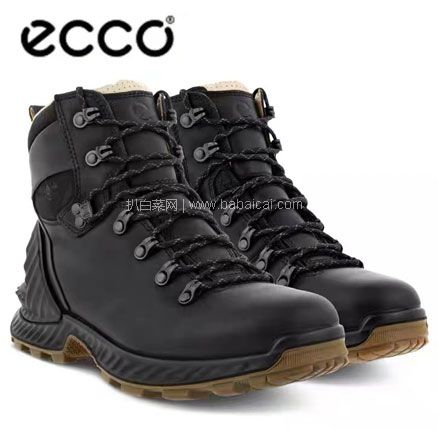 亚马逊海外购：ECCO 爱步 Exohike攀越系列 男士 防水户外透气中帮徒步鞋，直邮含税到手新低￥805.02