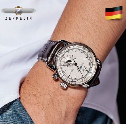 亚马逊海外购：德国制造，低调内敛！Zeppelin 齐博林 100周年纪念款 7640-1N 男士时尚腕表，直邮含税到手新低￥1057.84