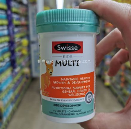 澳洲pharmacy online：Swisse Kids 儿童多维生素营养咀嚼片 60片 降至AU$10.95（约51元）