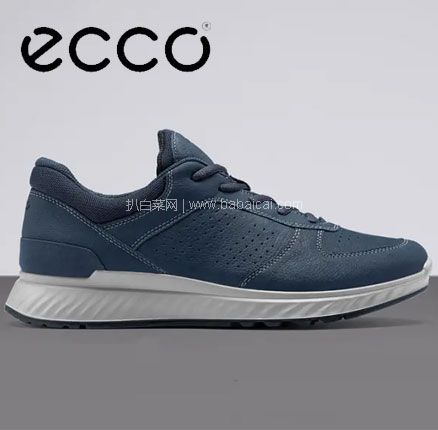 亚马逊海外购：ECCO 爱步 Exostride 跃动系列 男士系带缓震运动鞋，免费直邮含税到手￥496.66