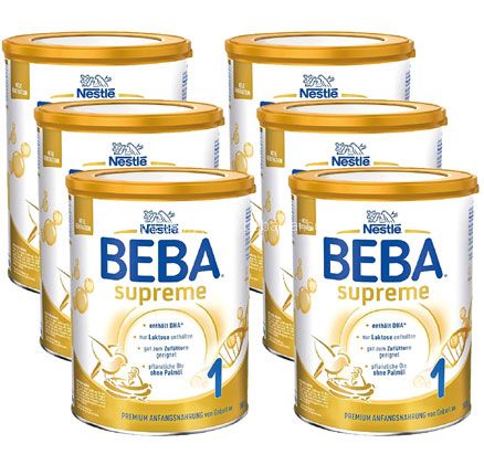 亚马逊海外购：Nestlé 雀巢 BEBA贝巴 Supreme至尊版 1段幼儿奶粉800g*6罐装，直邮含税到手￥1071.81，折合￥178.6/罐