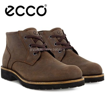 亚马逊海外购：ECCO 爱步  男士 Jamestown詹姆斯敦系列 真皮防泼水休闲靴，直邮含税到手￥694.93
