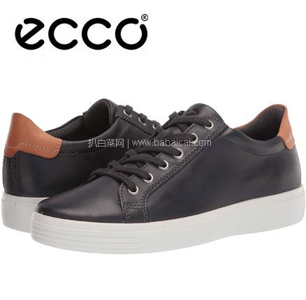 亚马逊海外购：ECCO 爱步 Soft Classic柔酷经典系列 男士真皮休闲板鞋，免费直邮含税到手￥493.79