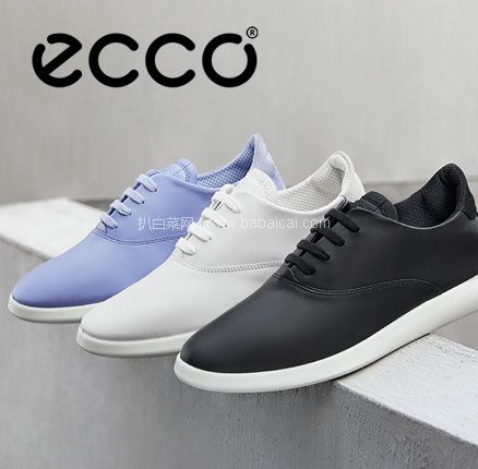 亚马逊海外购：ECCO 爱步 Minimalist极简系列 女士 真皮小白鞋休闲鞋，直邮含税到手￥525.03