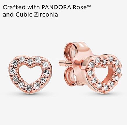 Pandora 潘多拉时刻 Rose 赢得芳心锆石耳钉，含税直邮到手￥300.27