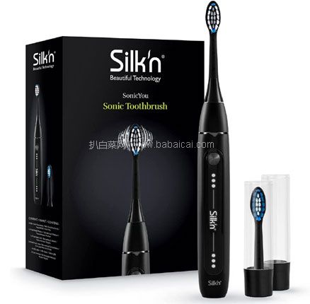 Silk’n 丝可 SonicYou 声波电动牙刷 2刷头，直邮含税到手史低￥399.72