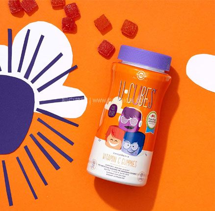 SOLGAR U-Cubes 儿童维生素C软糖橙子草莓味 90 粒 到手价￥119.13