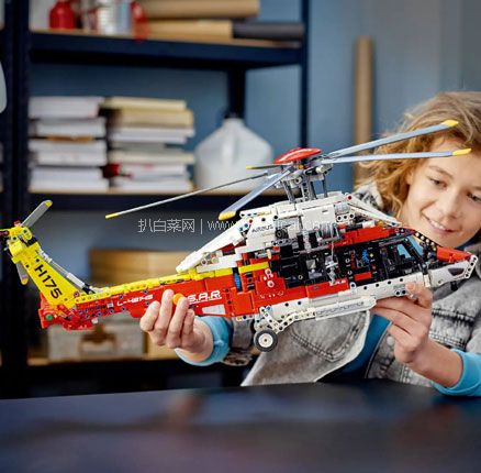 LEGO 乐高 Technic科技系列 42145 空客H175救援直升机（包含 2001 个积木颗粒） 现价$179.99