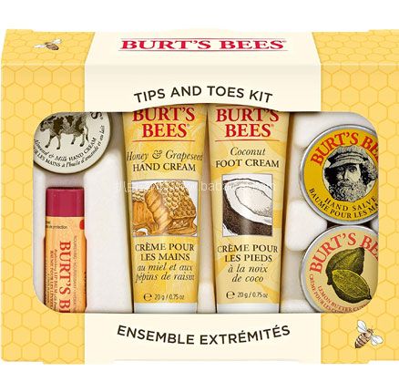 新低好价！Burt’s Bees 小蜜蜂 从头到脚全身护肤精华 6件套，凑单直邮免运费，含税到手仅约￥79