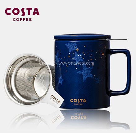 史低好价！Costa 咖世家 星空系列 带茶漏陶瓷马克杯 355ml 券后￥59元包邮