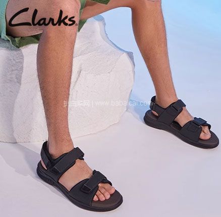 Clarks 其乐 Hapsford Creek 男士时尚 便携魔术贴运动凉鞋，直邮含税到手￥322.69