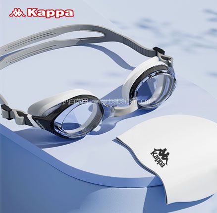 白菜！kappa 卡帕 KP2260089 成人游泳眼镜 可配近视（200°-700°） 到手低至￥12.9元起包邮
