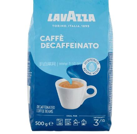 意大利原产，Lavazza 乐维萨 DEK意式低因型咖啡豆 500g，含税到手￥71元