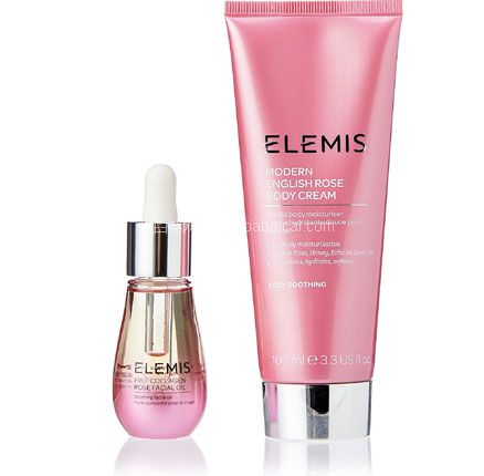 ELEMIS 艾丽美 英伦玫瑰护肤2件礼盒套装（精油15mL+身体乳100mL），含税直邮到手￥363.89