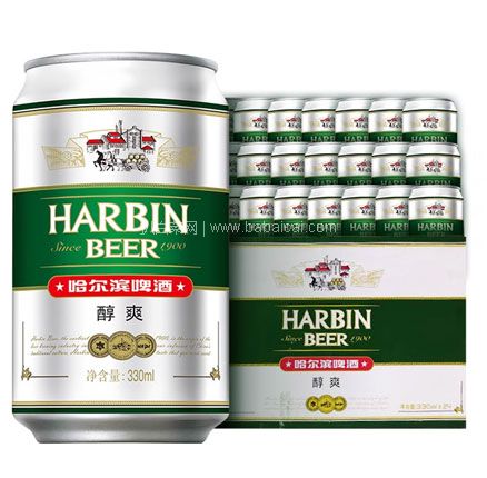 Harbin Beer 哈尔滨 醇爽9度 330ml*24听 券后￥28.9元包邮（折合￥1.2元/听）
