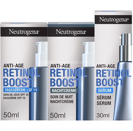 Neutrogena 露得清 Retinol Boost 面部护理套装（日霜50mL+晚霜50mL+精华30mL），黑五特价降至￥222.96，直邮含税到手￥237.4