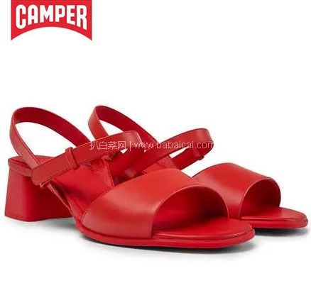 西班牙百年鞋匠 Camper 看步 Katie Sandal 女士牛皮一字高跟凉鞋，含税直邮到手￥416.16