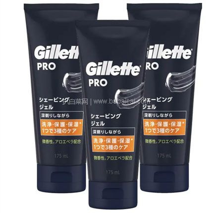 日亚销量第一！Gillette 吉列 PRO 男士 剃须泡沫 175ml*3支，到手约￥90.55包税包邮，低至￥30.18/件