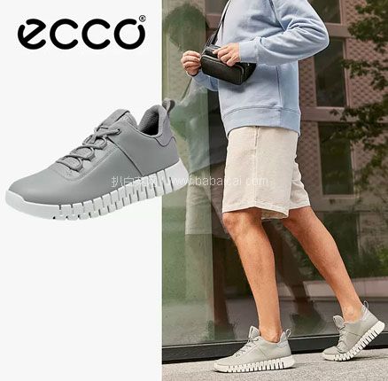 ECCO 爱步 Gruuv 灵动系列 男款真皮休闲鞋 44码，直邮含税到手新低￥711.52