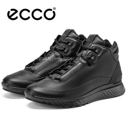 ECCO 爱步 Exostride M 跃动系列 男士牦牛皮减震高帮跑步鞋，直邮含税到手￥820.73