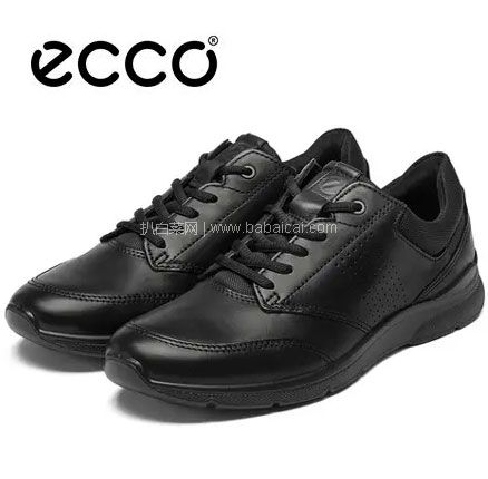 ECCO 爱步 Irving欧文系列 男士 真皮透气休闲鞋，黑色40码，直邮含税到手￥463.43