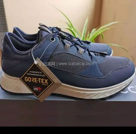 ECCO 爱步 Exostride突破系列 男士GTX防水系带运动鞋，直邮含税到手￥619.33