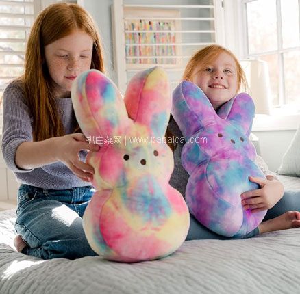 Peeps Animal Adventure 扎染兔子15英寸毛绒玩具，凑单直邮含税到手￥80.52